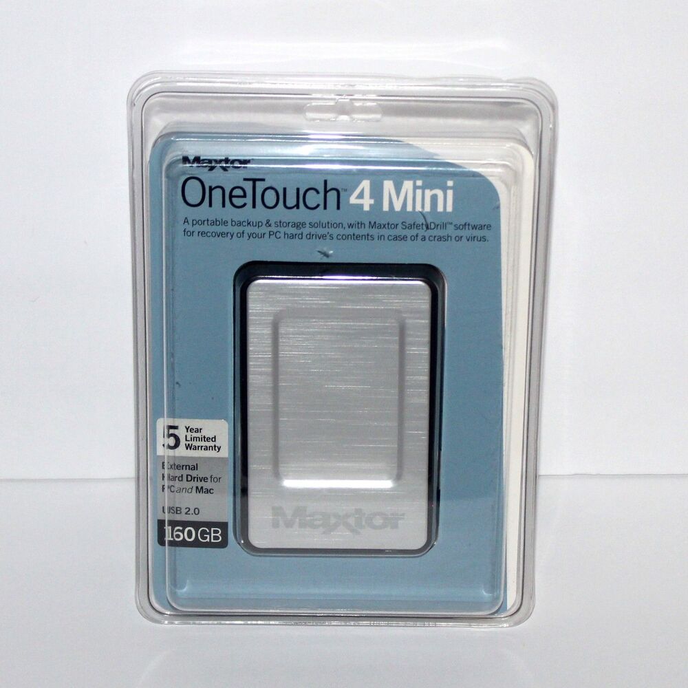 Maxtor OneTouch 4 Mini External Hard Drive 160Gb USB 2.0 NEW